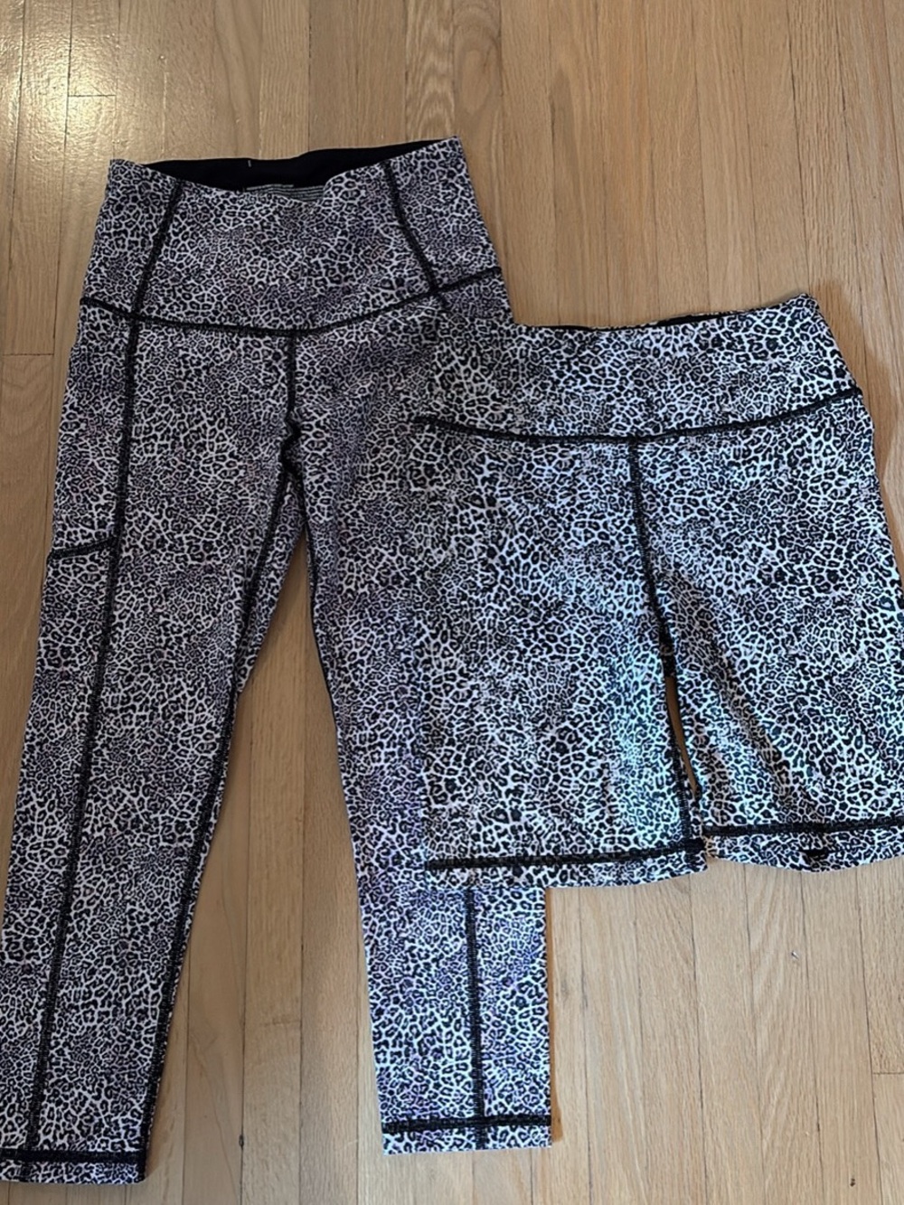 Leopard Print Active Leggings and Short Set